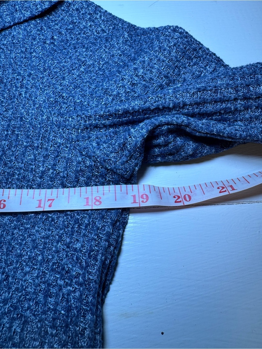 Women's Blue Cowl Neck Tunic Sweater Size Medium - Picture 8 of 10